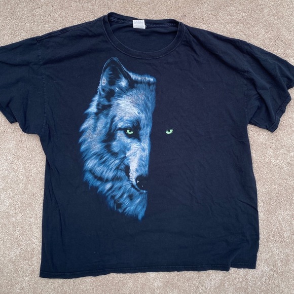 Fruit of the Loom Wolf Graphic Print Tee Crew Neck T-Shirt‎ XL - Picture 1 of 7